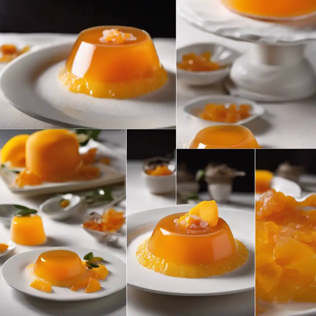 Dried Mango and Orange Gelatin Dessert