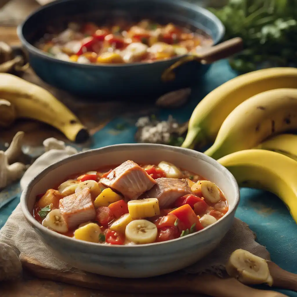 Redfish and Banana Nanica Stew