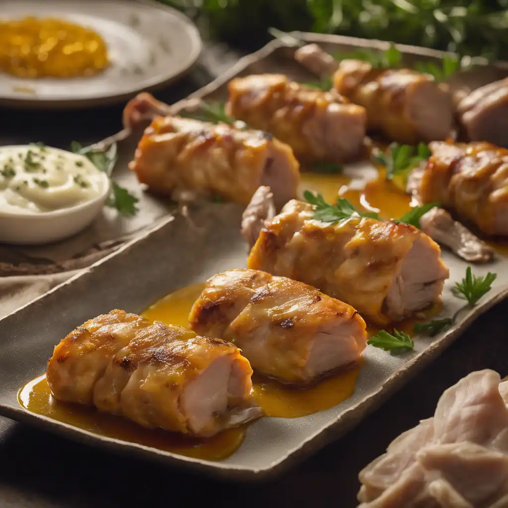 Chicken and Pork Rollatini (Rolinhos de peito de frango recheados com lombo de porco)