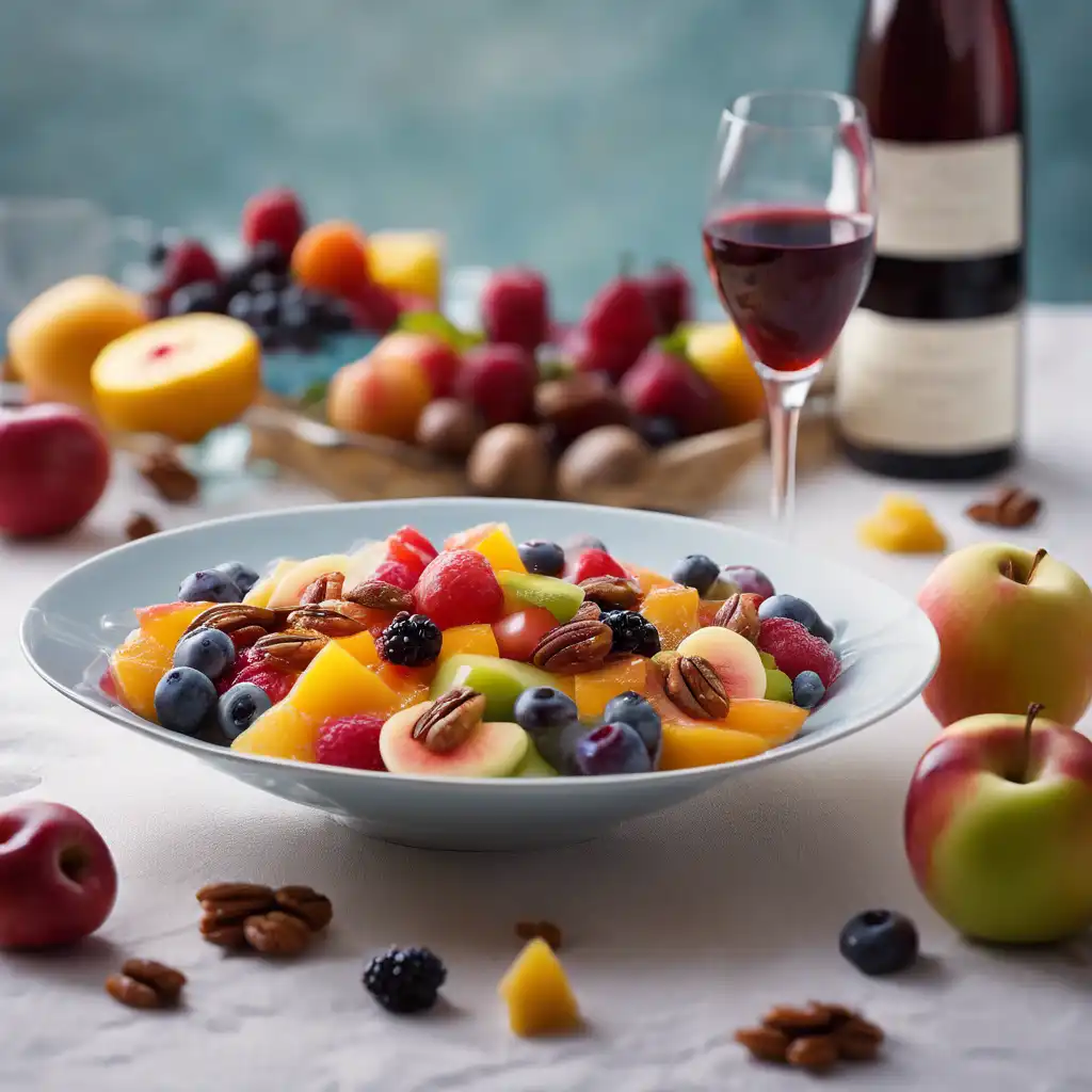 Mid-Afternoon with Fruit Salad and Pecan