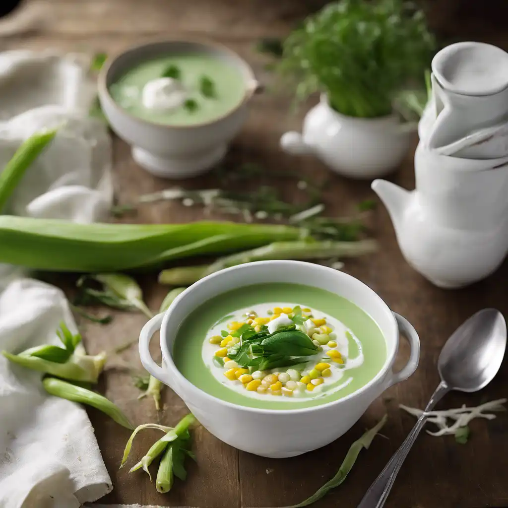 Green Corn Soup with Yogurt