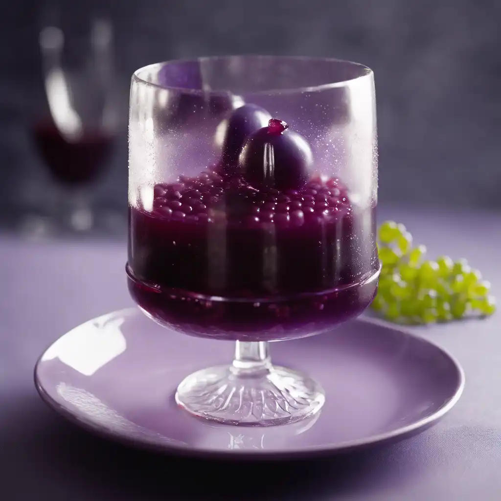 Grape Gelatin with Cassis Liqueur