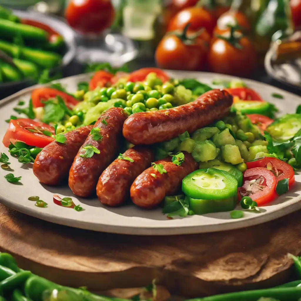 Sergio's Sausage with Green Pea Fritter