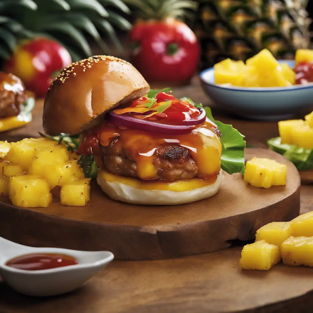 Pork Loin Burgers with Pineapple and Sweet-Sour Sauce