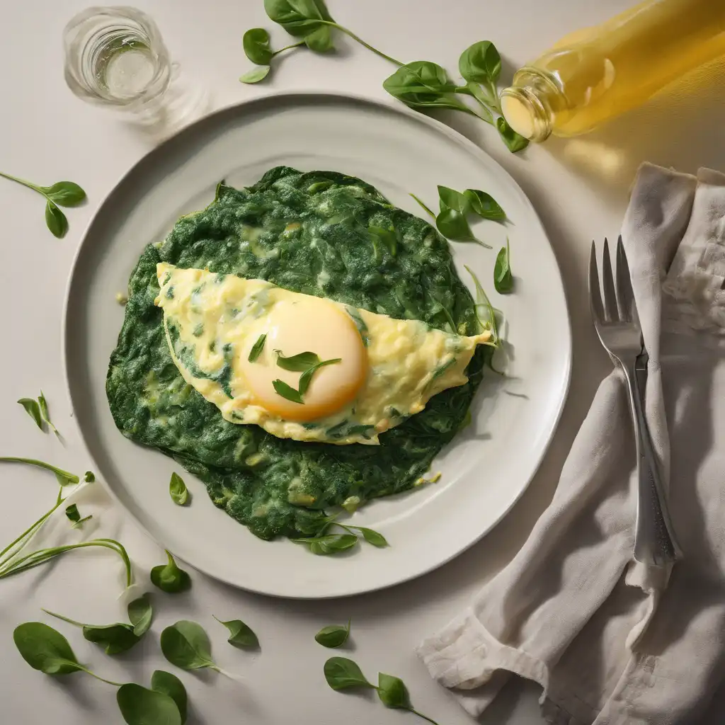 Spinach and Herbs Omelette