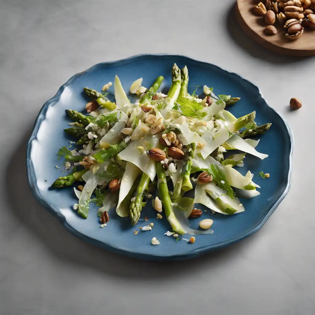 Asparagus, Endive, Nuts, and Gorgonzola Salad