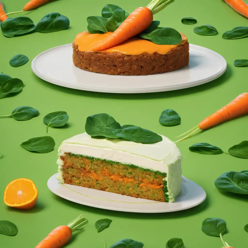 Carrot Cake with Spinach Filling