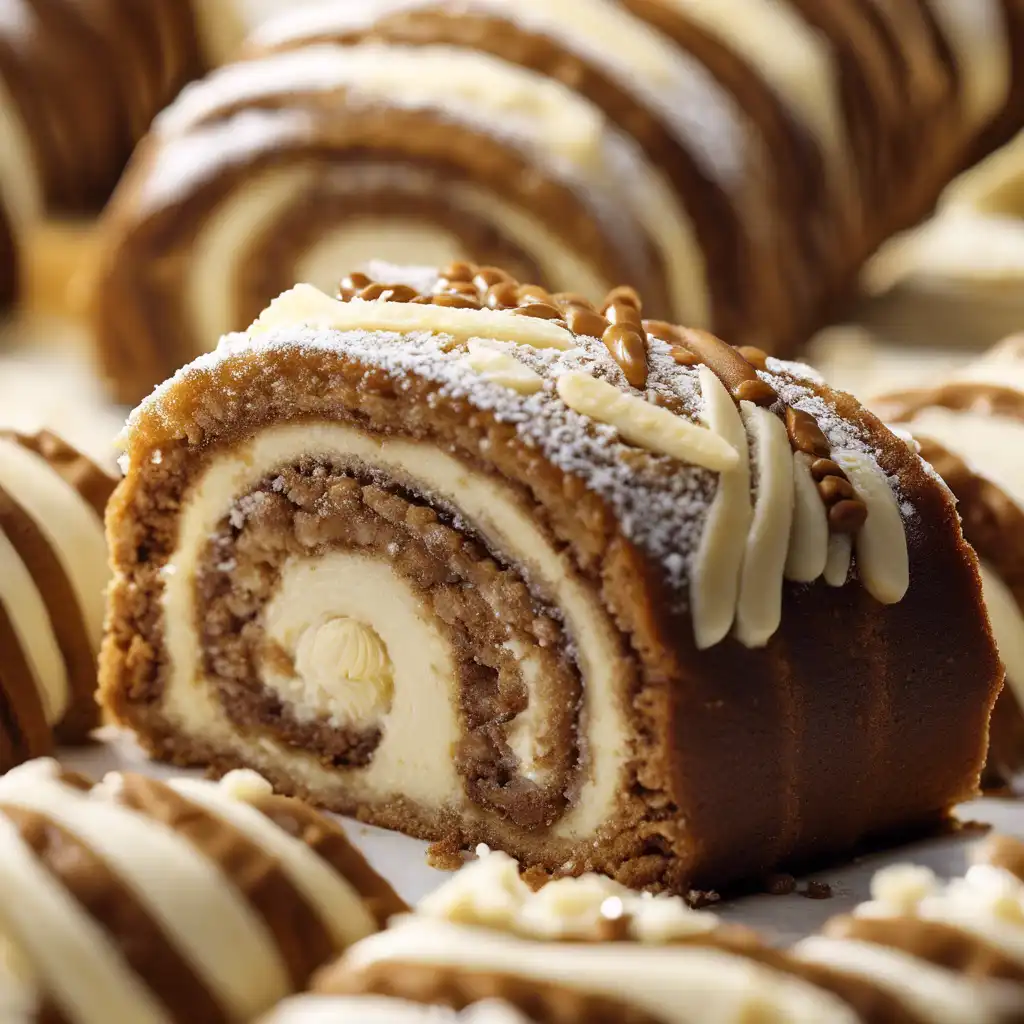 Coffee Banana Cream Roll Cake