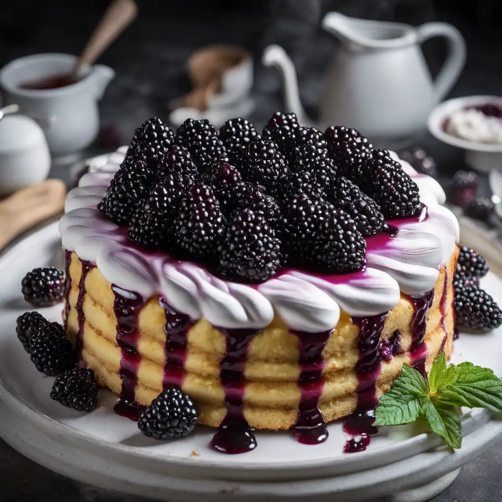 Blackberry Jam Cake with Meringue