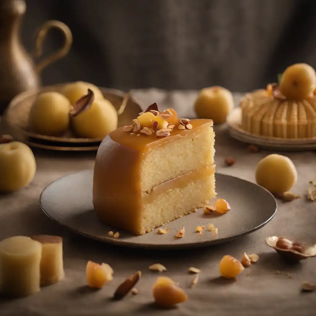 Marzipan Cake with Quince