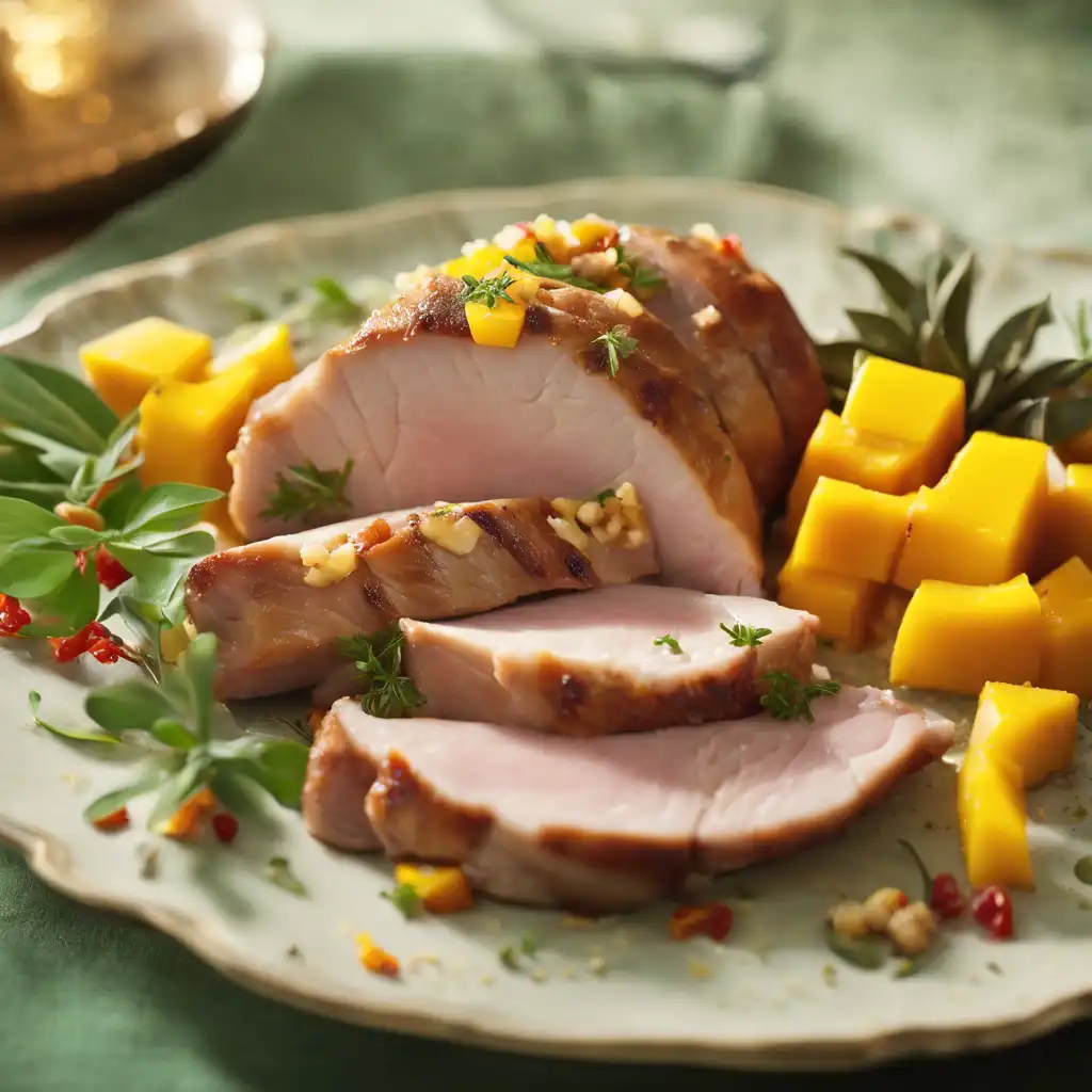 Pork Loin with Mango Stuffing