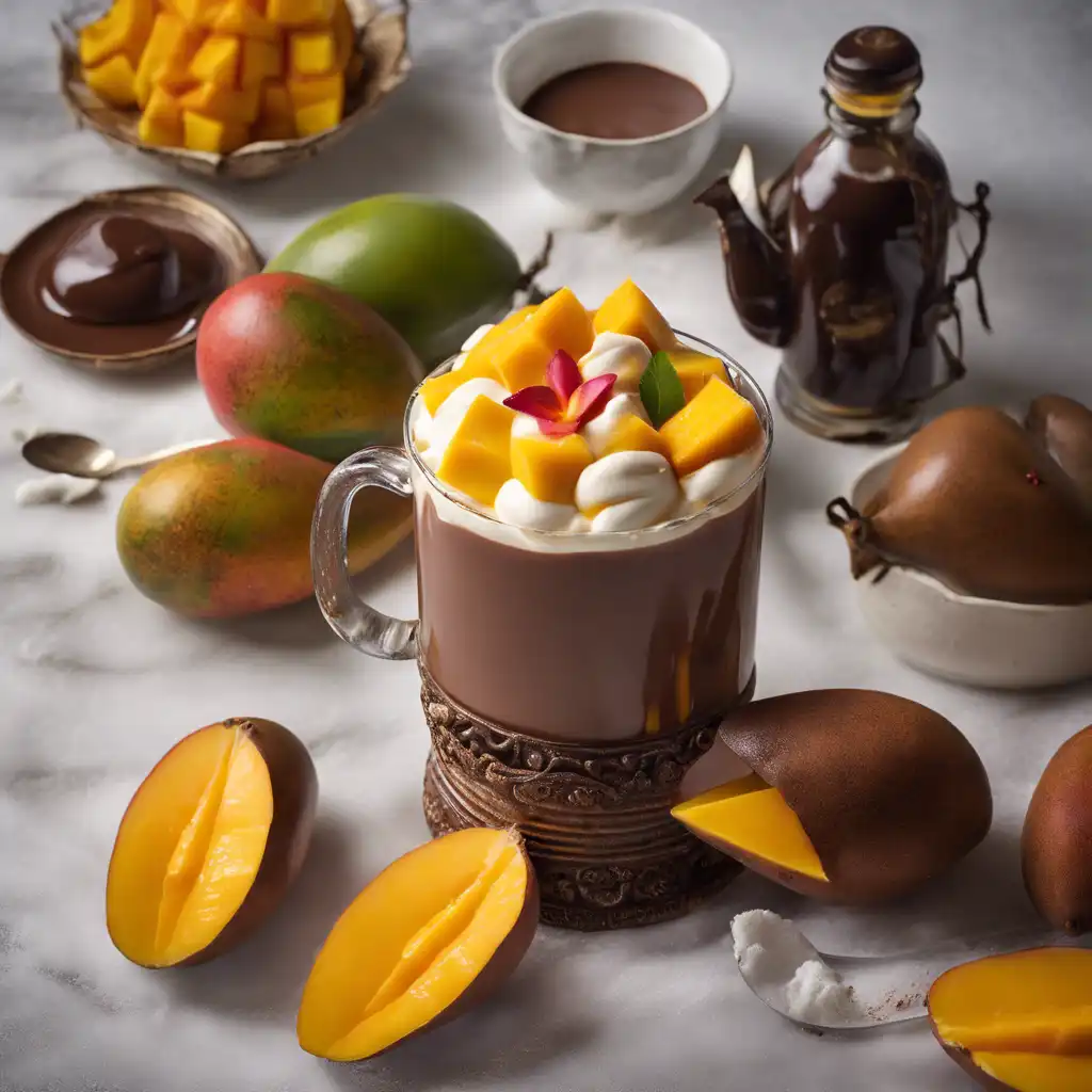 Hot Chocolate Filled Mangoes