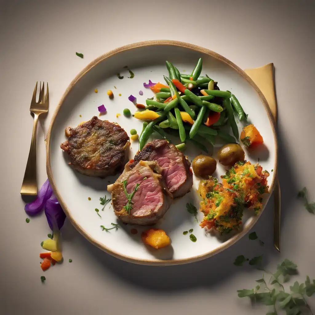 Lamb with Mixed Vegetable Fritters (Cordeiro com Legumes)