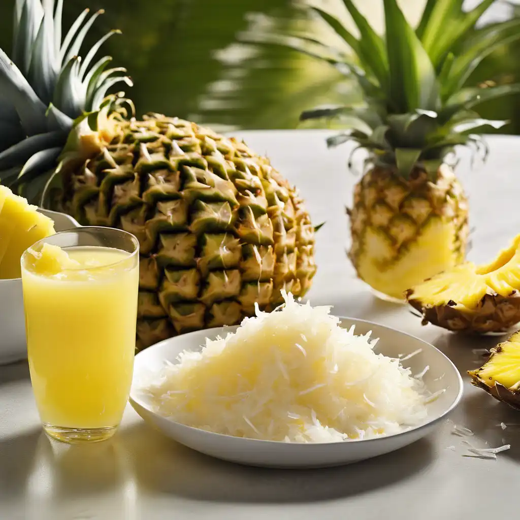 Pineapple and Shredded Coconut Juice