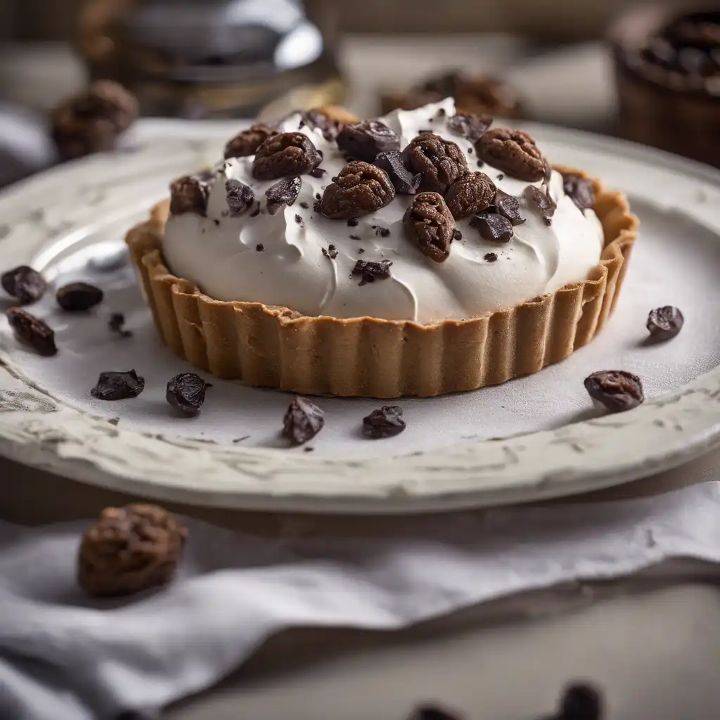 Rum Raisin Ice Cream Tart with Chocolate Biscotti Crust