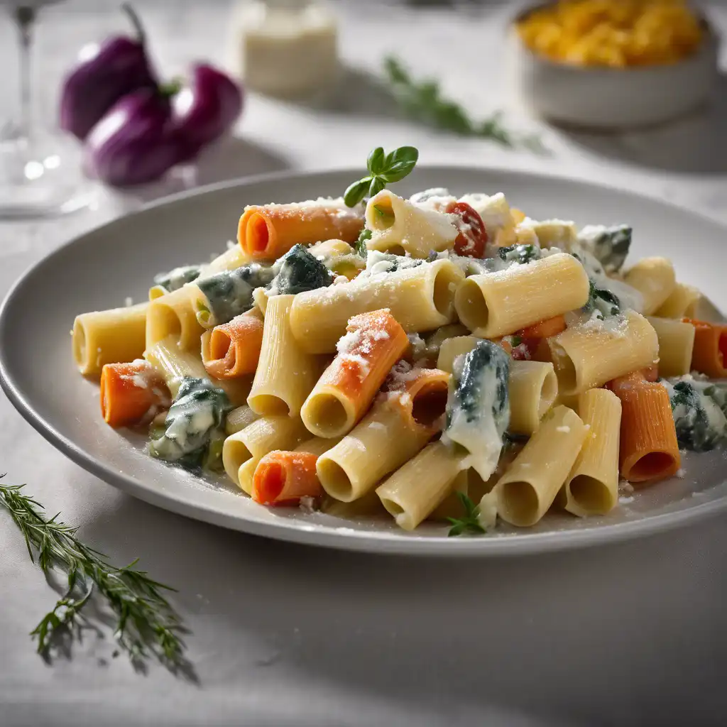 Rigatoni with Vegetables and Gorgonzola