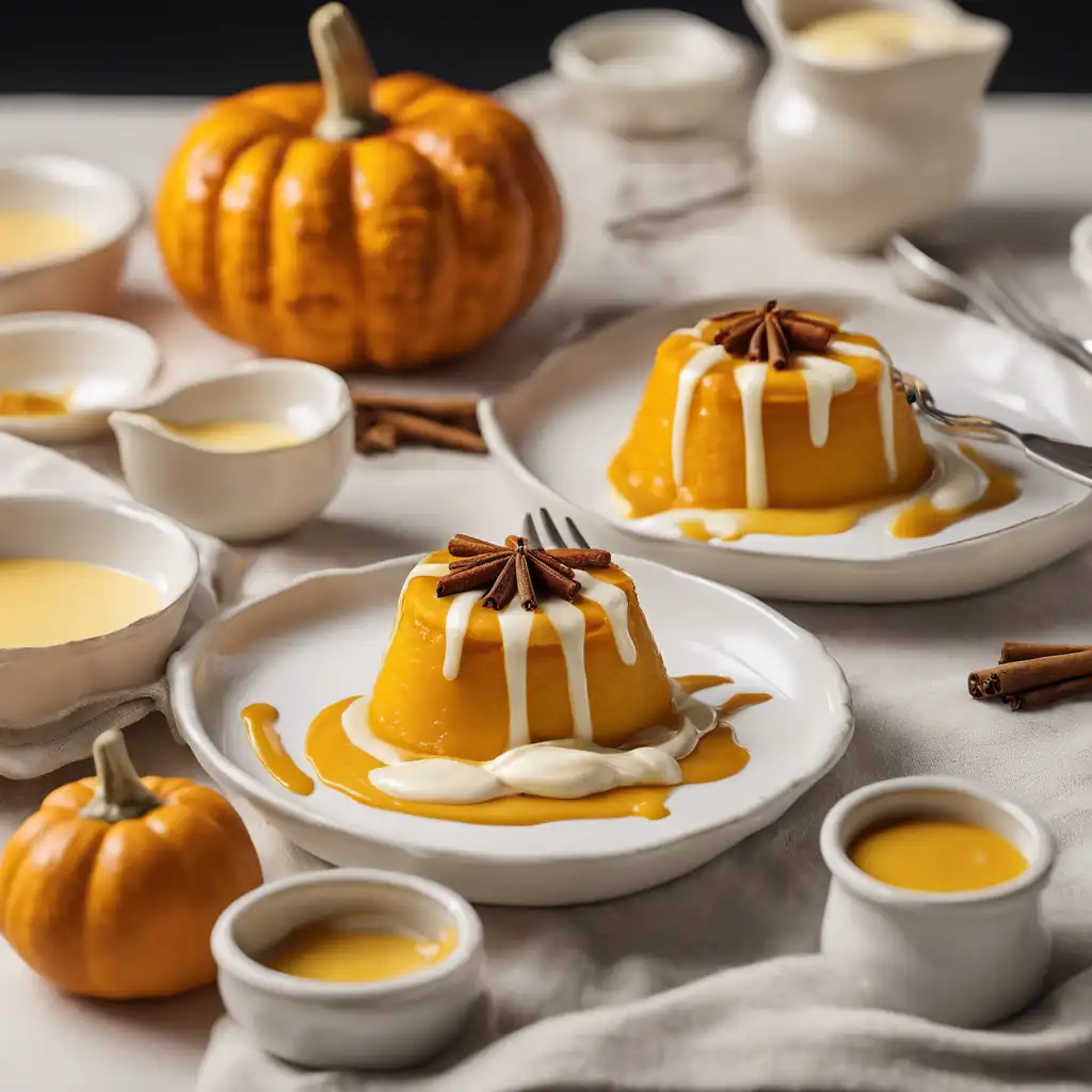 Pumpkin Custard with Cream