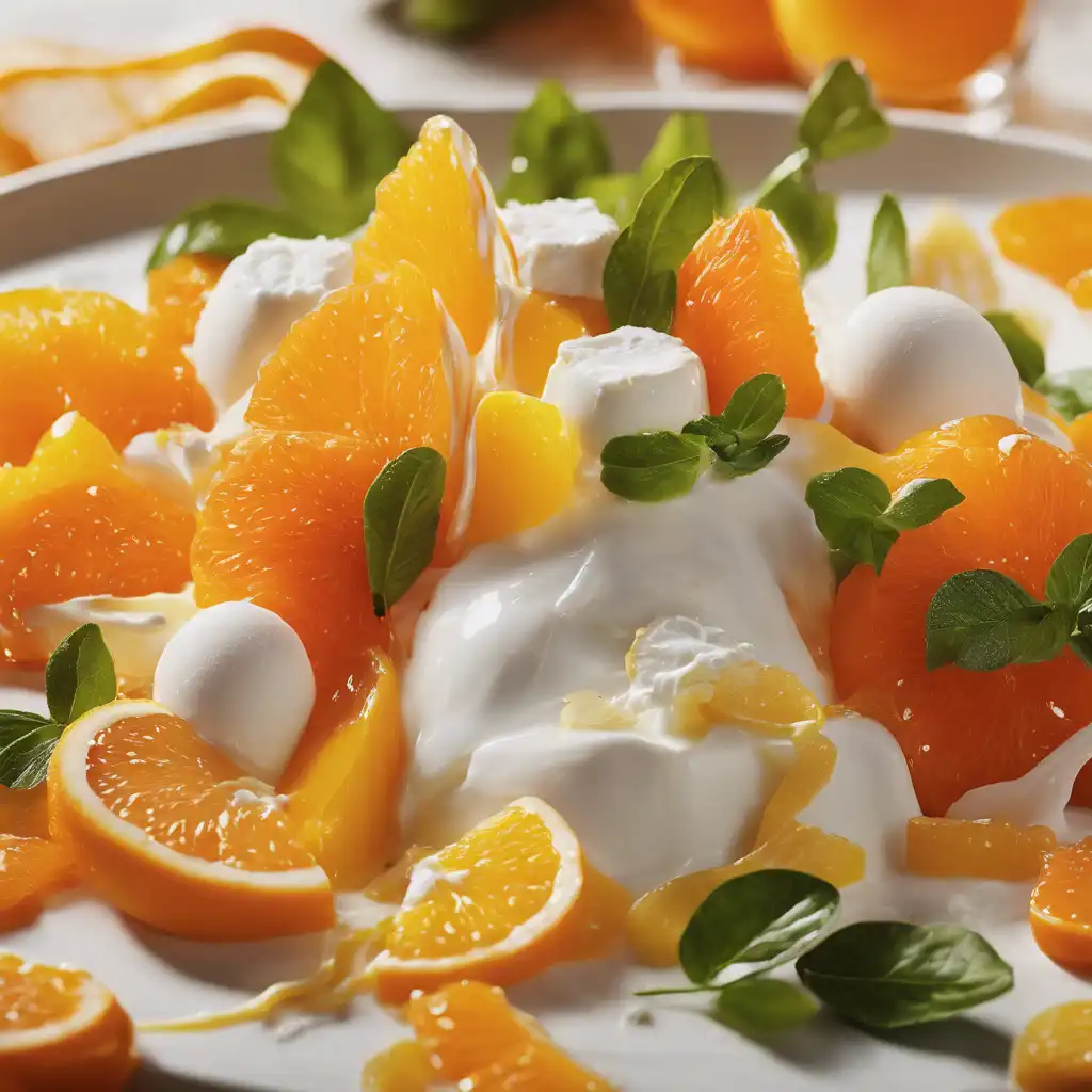 Citrus Fruit Salad with Egg White Whips