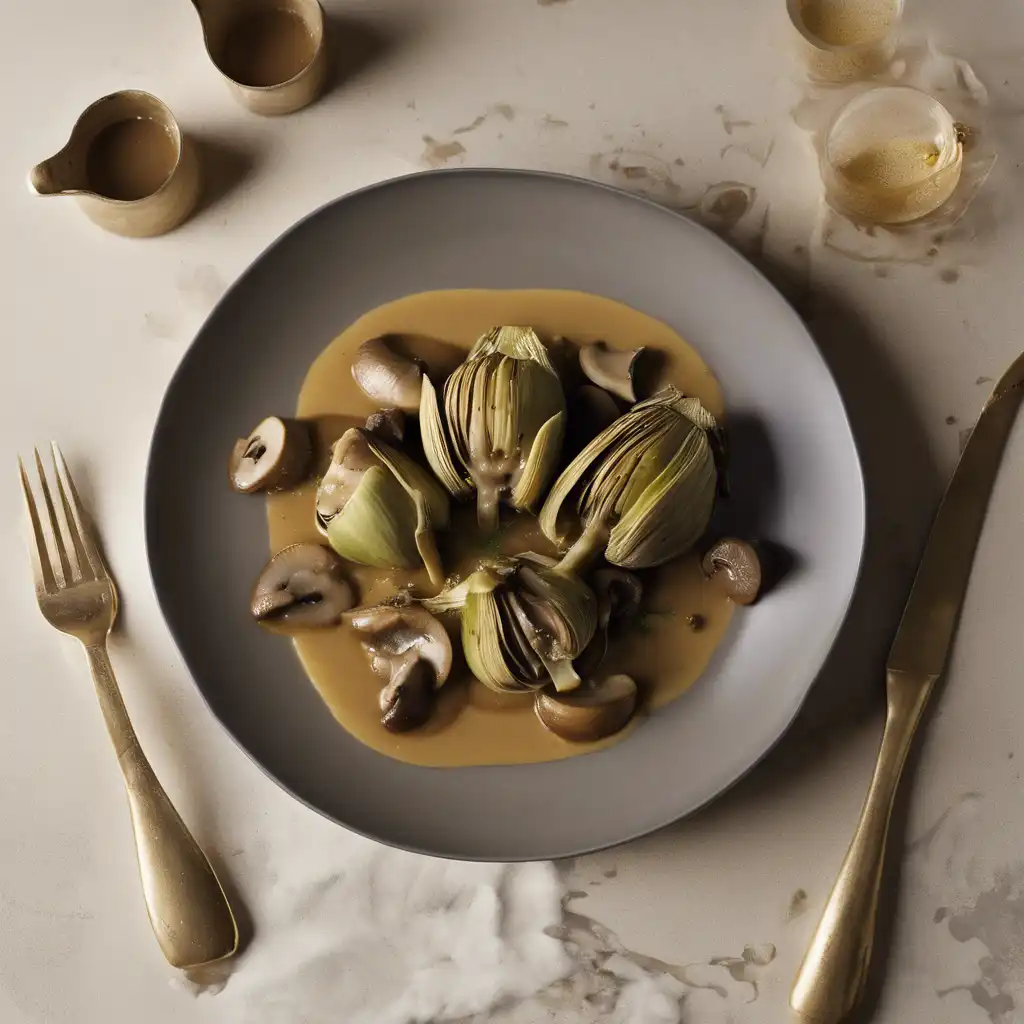 Sautéed Artichoke Hearts with Mushroom Gravy