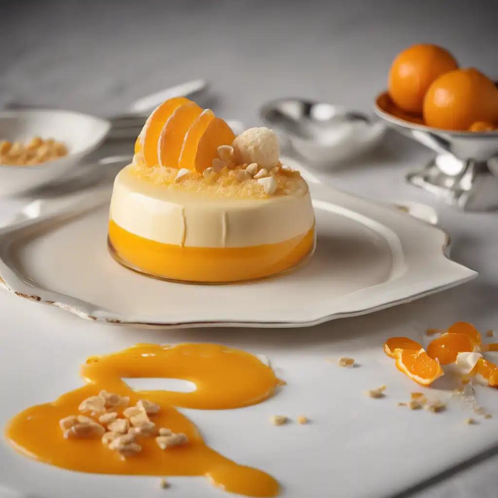 Orange and Macadamia Mousse with Orange Syrup