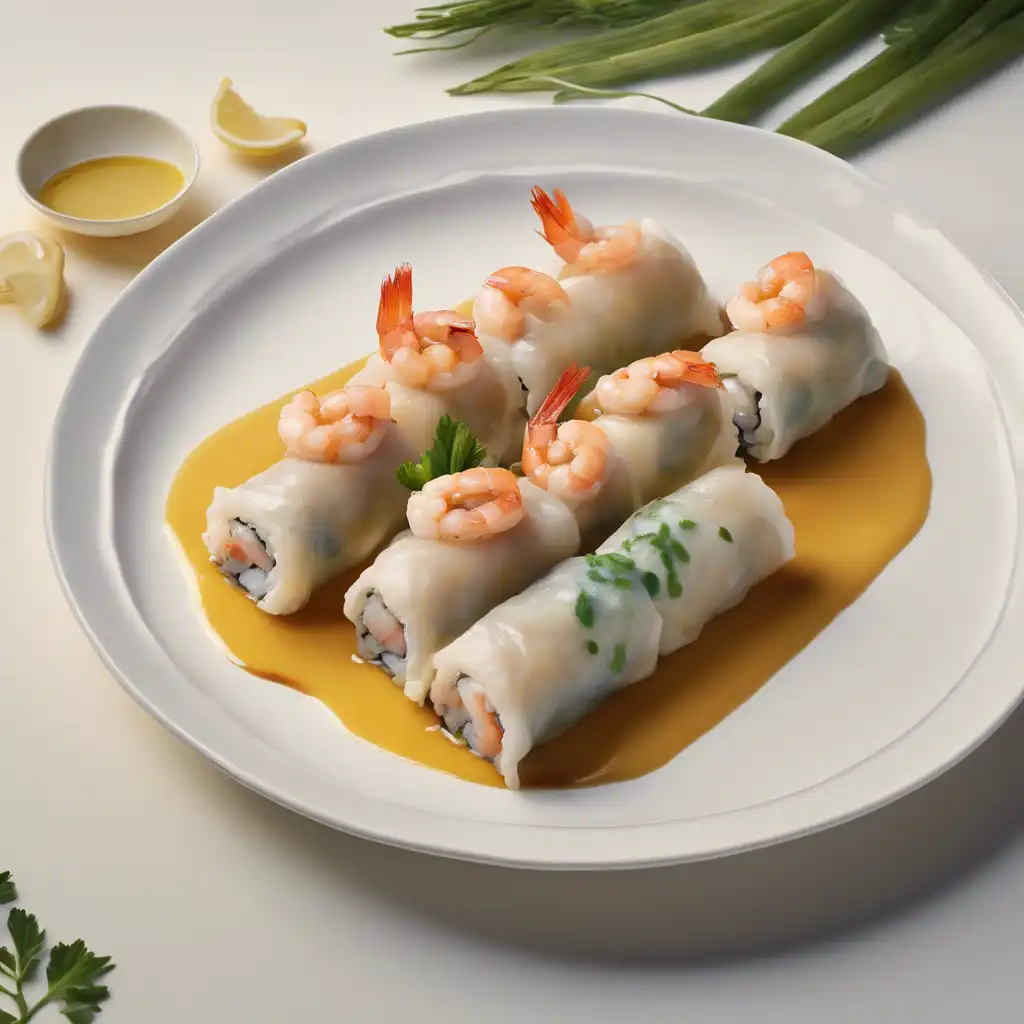 Fish Roll with Shrimp Filling