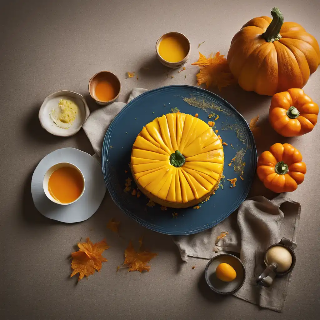 Pumpkin and Bell Pepper Cake with Egg Filling