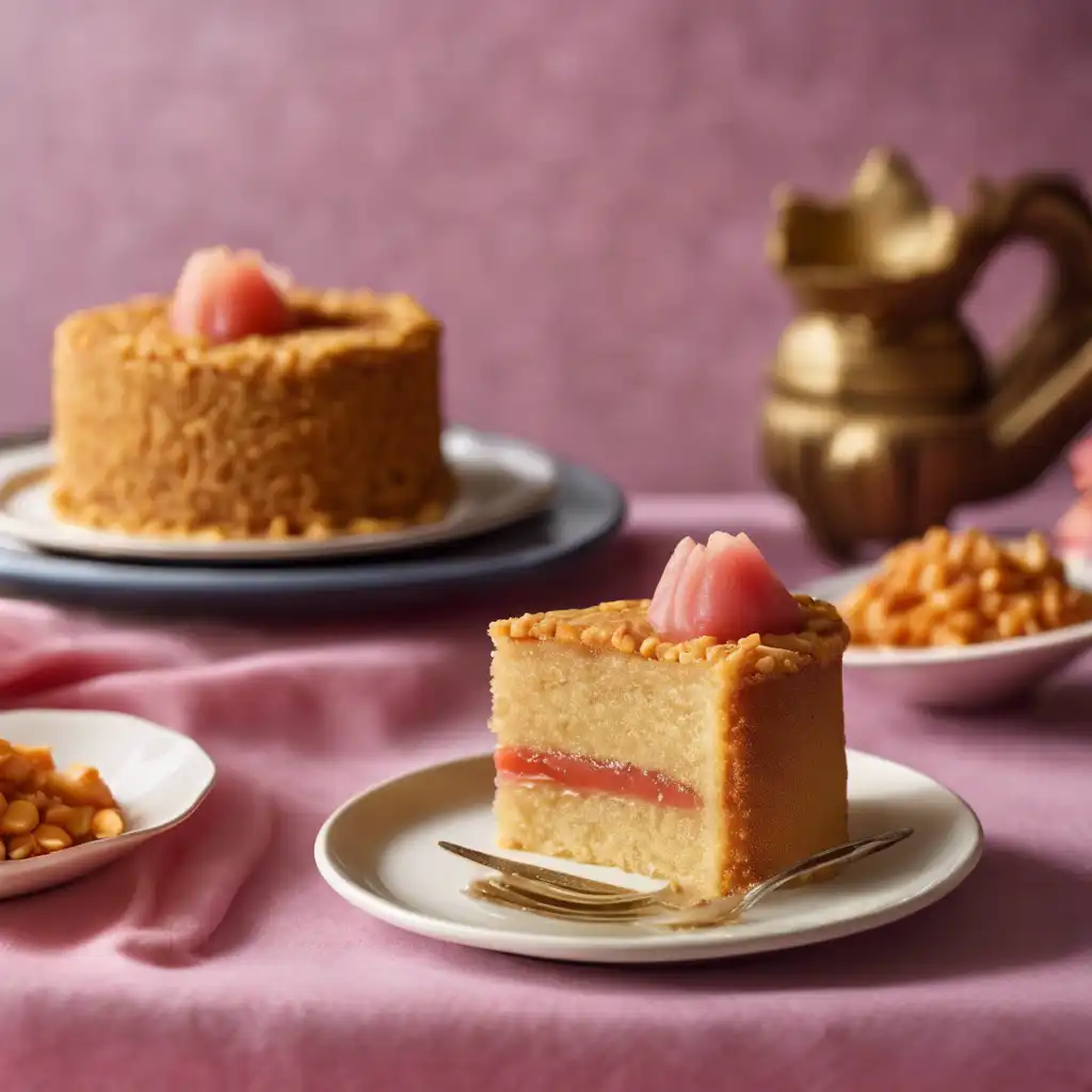 Peanut Cake with Guava Filling