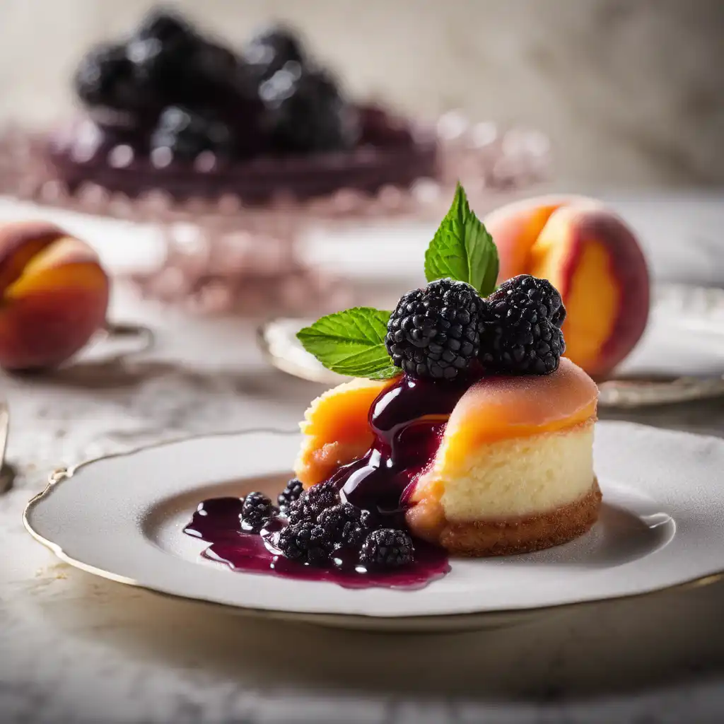 Peach with Blackberry Filling