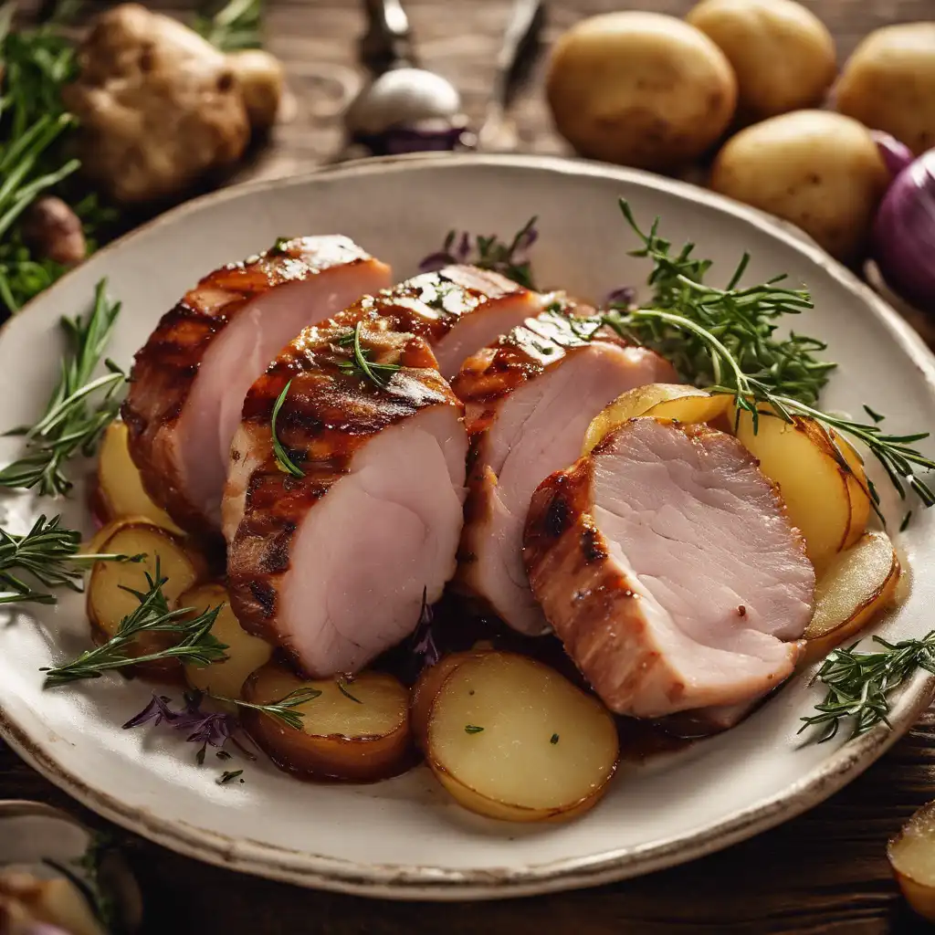 Pork Loin with Potato and Onion