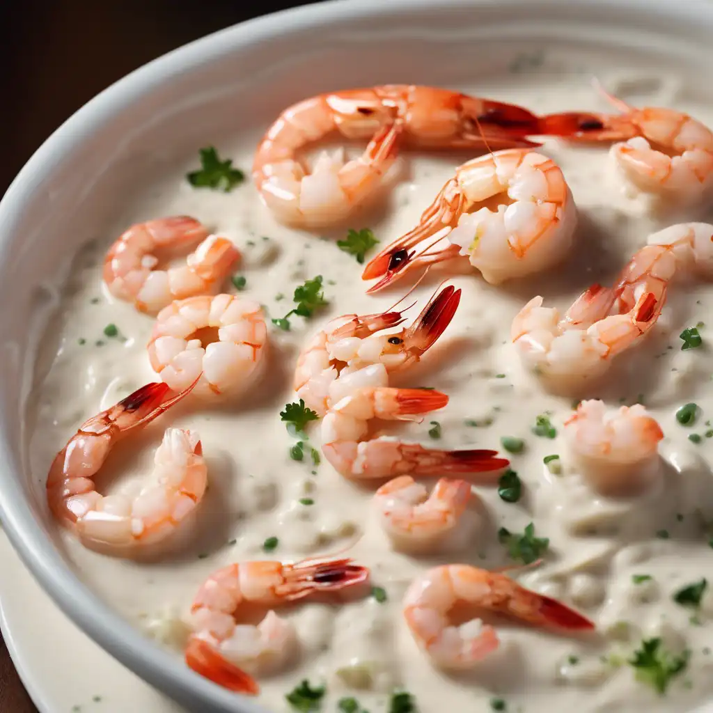 Shrimp with Cream of Milk