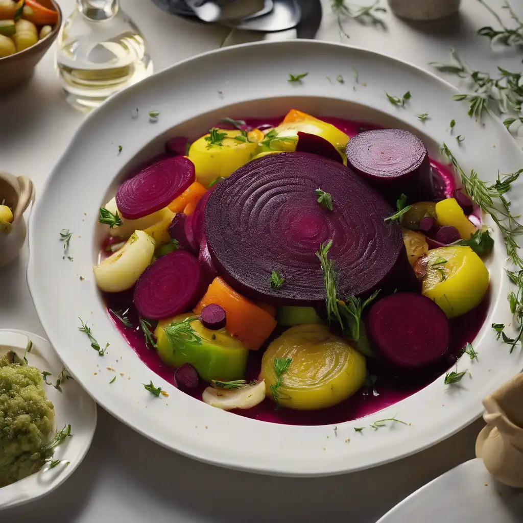 Stewed Vegetables with Garlic and Oils