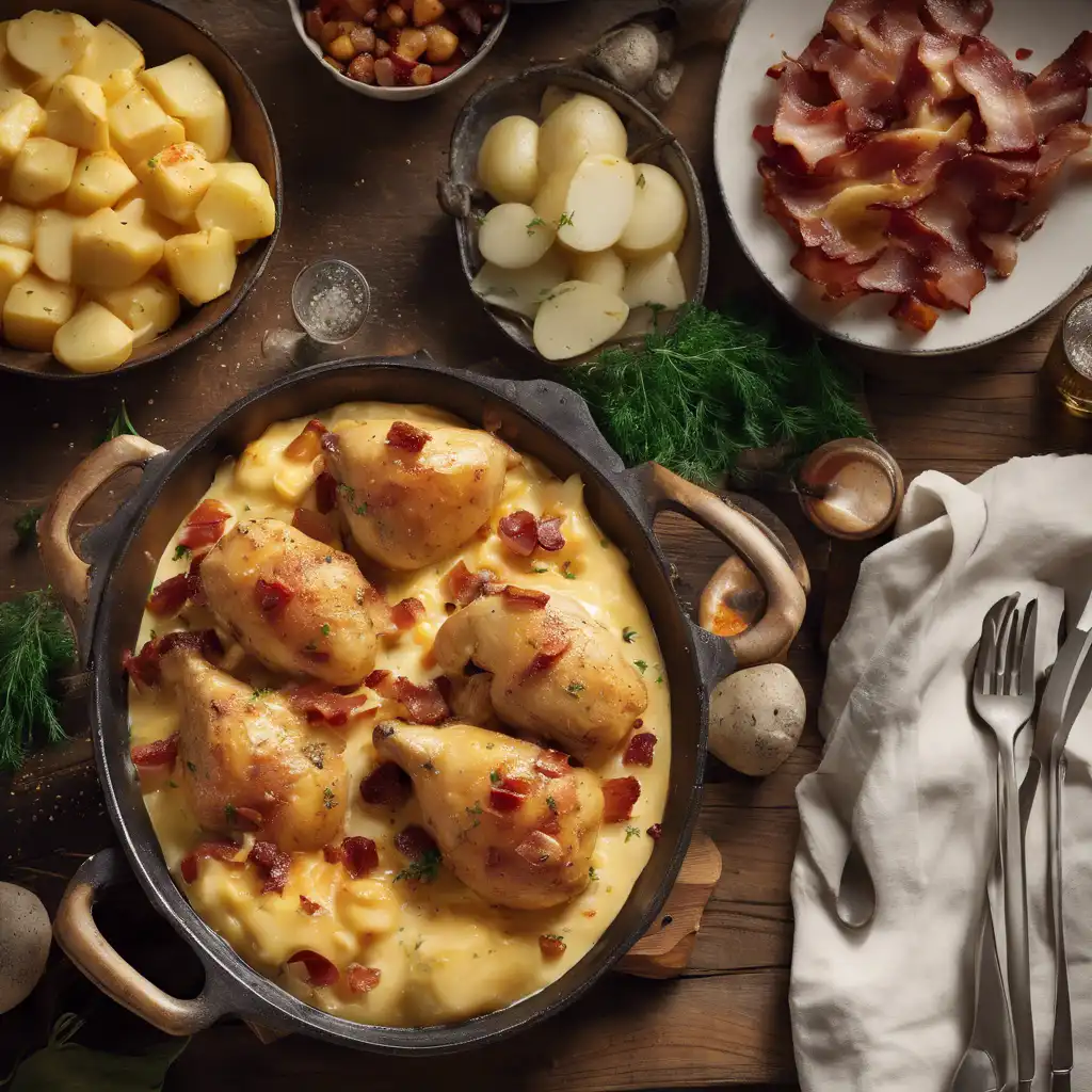 Chicken with Baked Potatoes