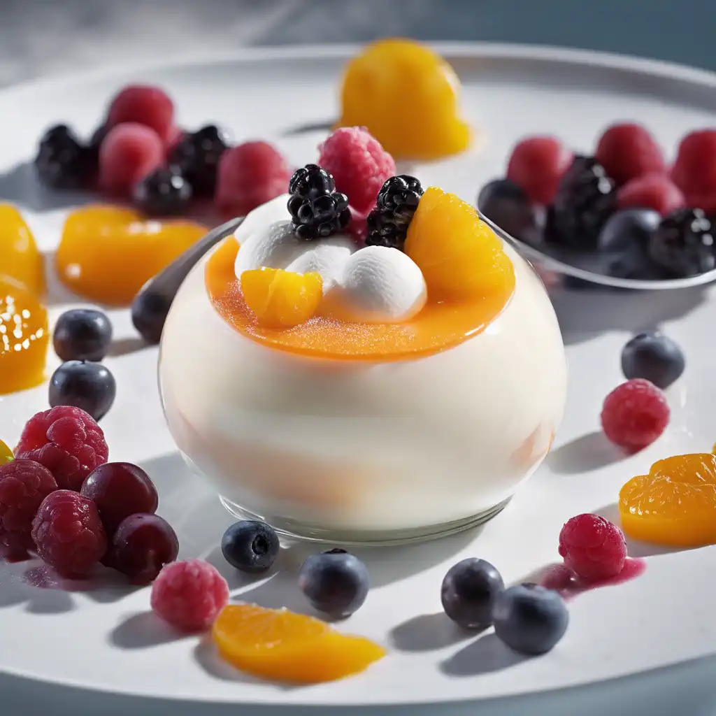 Yogurt Mousse with Fruit Compote