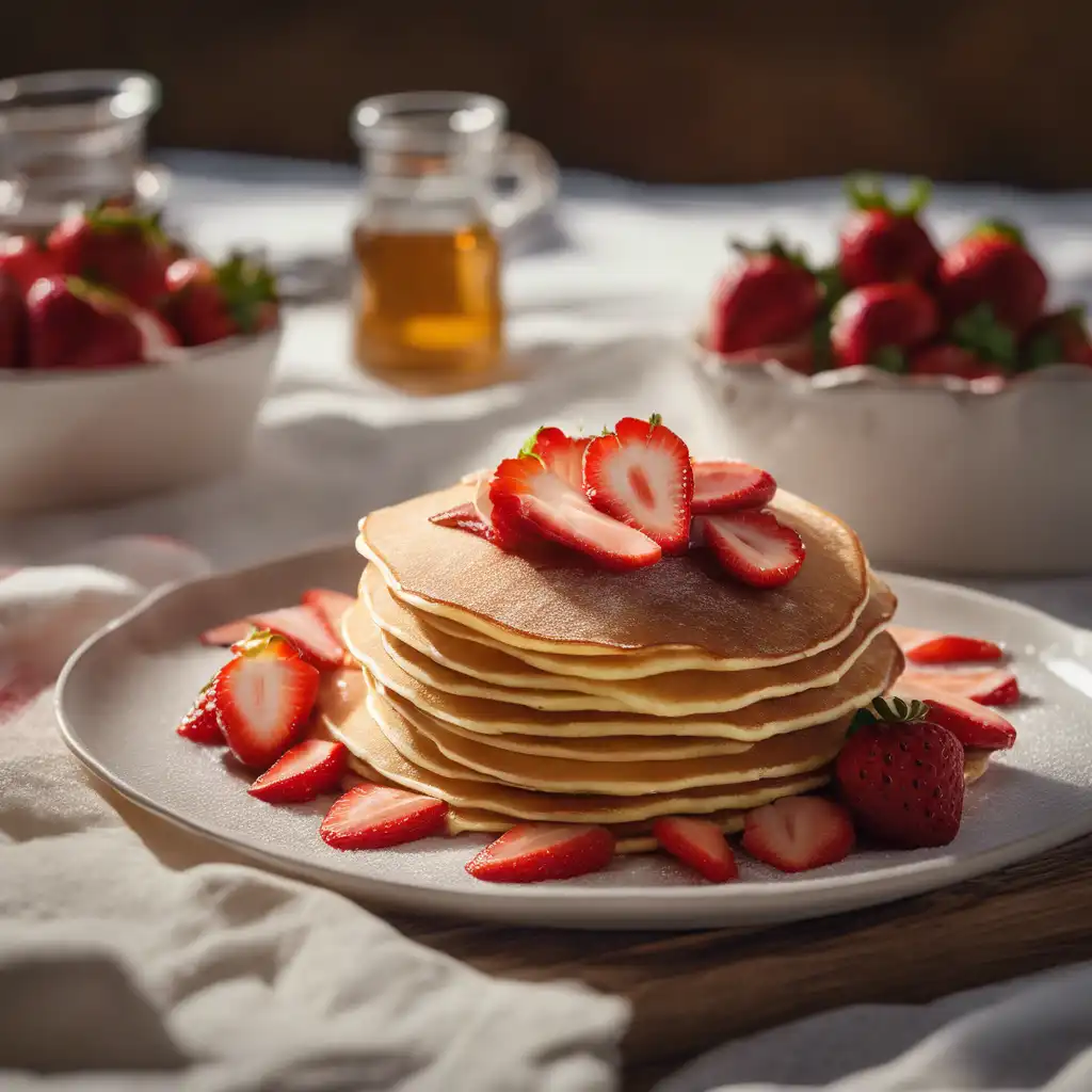 American Pancake with Strawberry