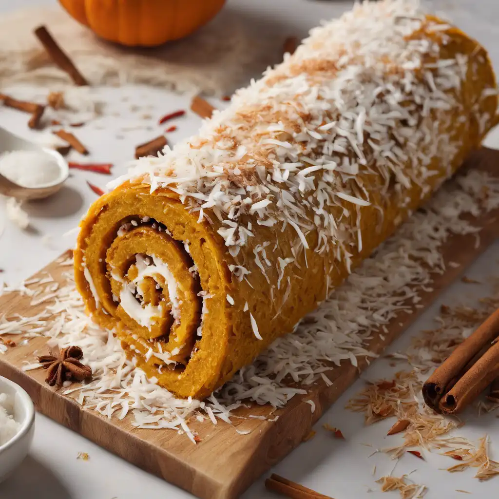 Pumpkin Roll with Coconut