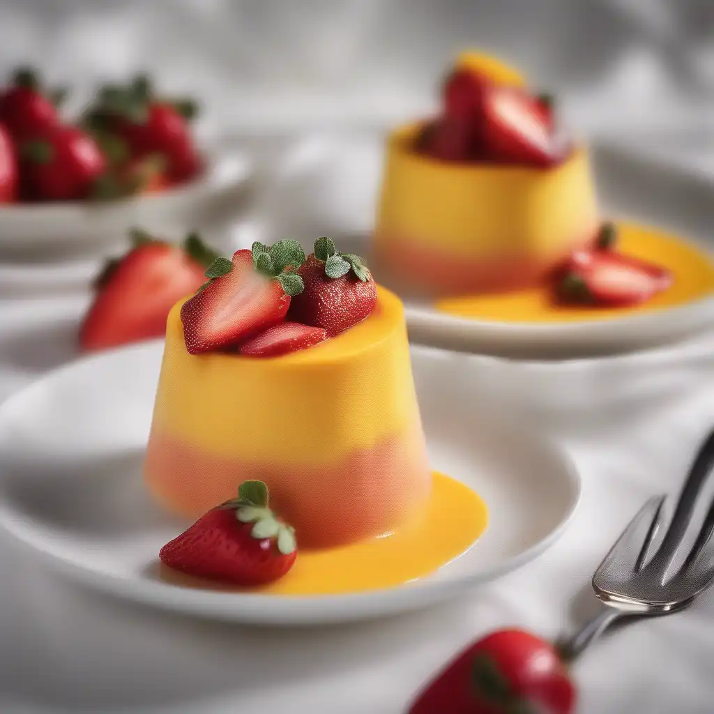 Mango and Strawberry Soufflé