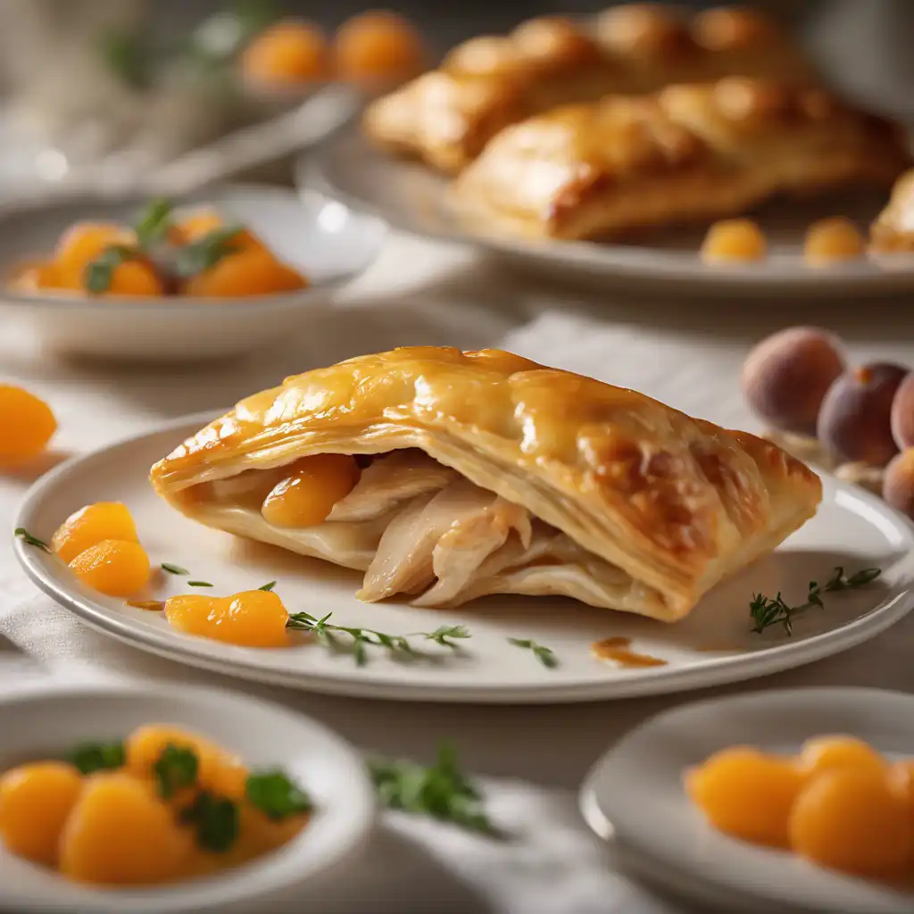 Chicken Puff Pastry with Apricot Filling