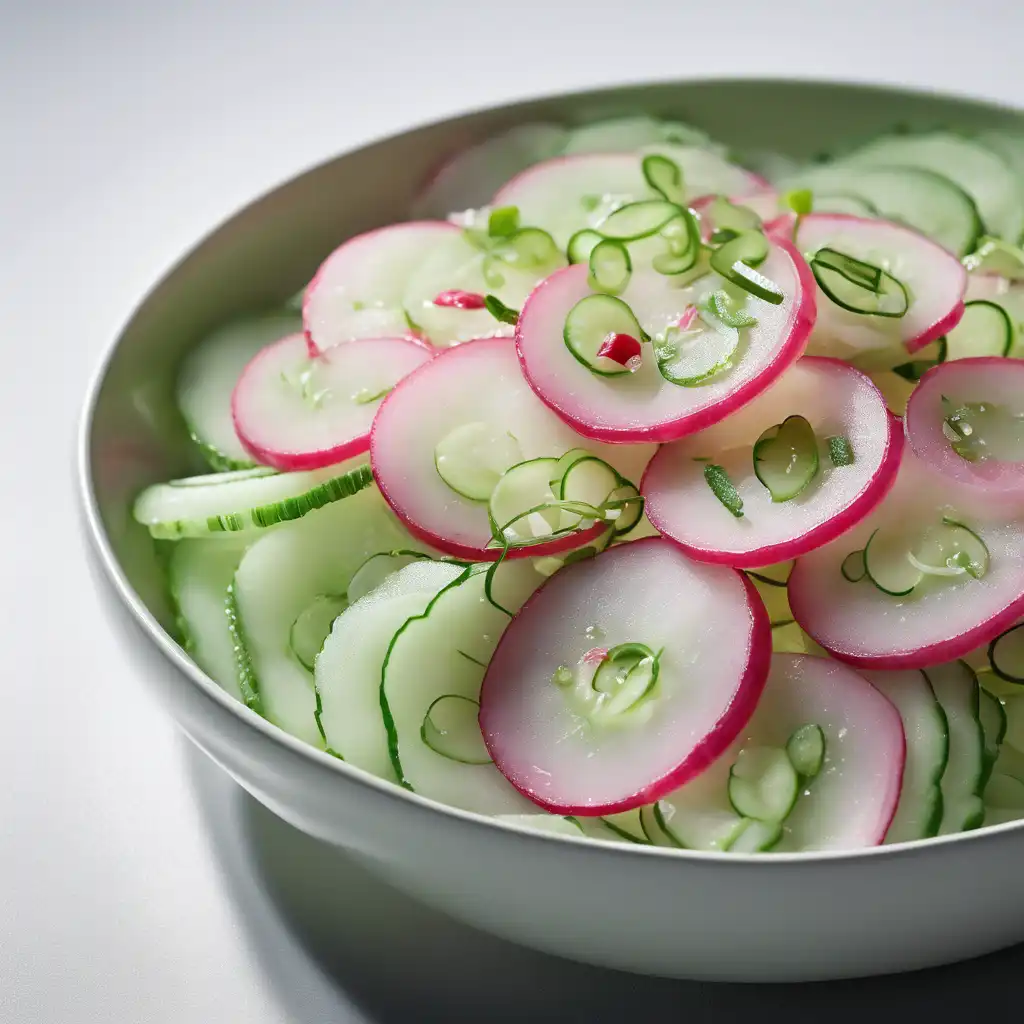 Cucumber Salad with Radish and Gelatin