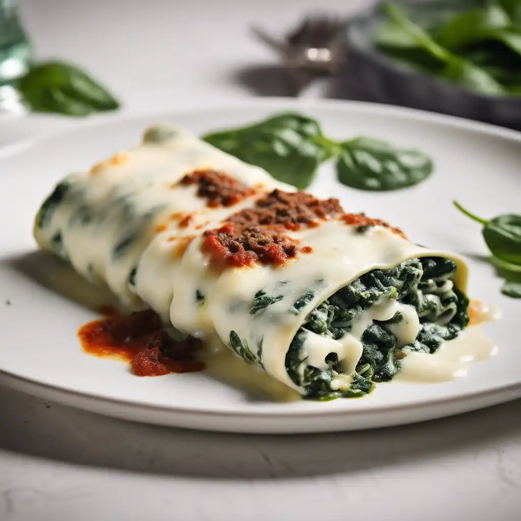 Spinach Cannelloni with White Sauce