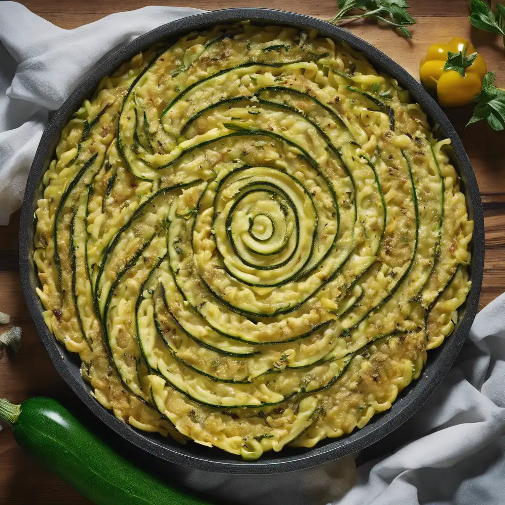 Zucchini and Oregano Spiral Frittata