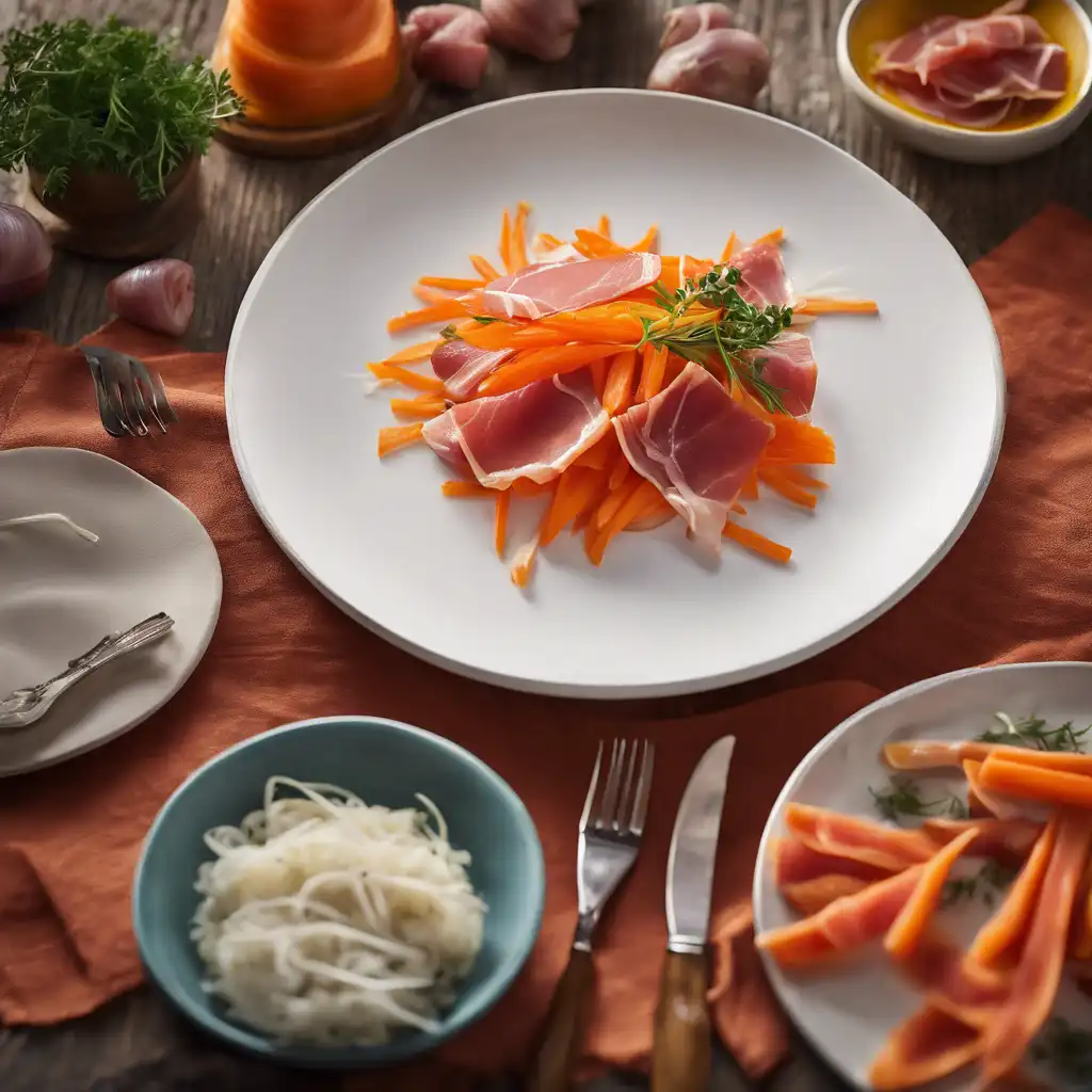 Furadinho with Carrot and Prosciutto