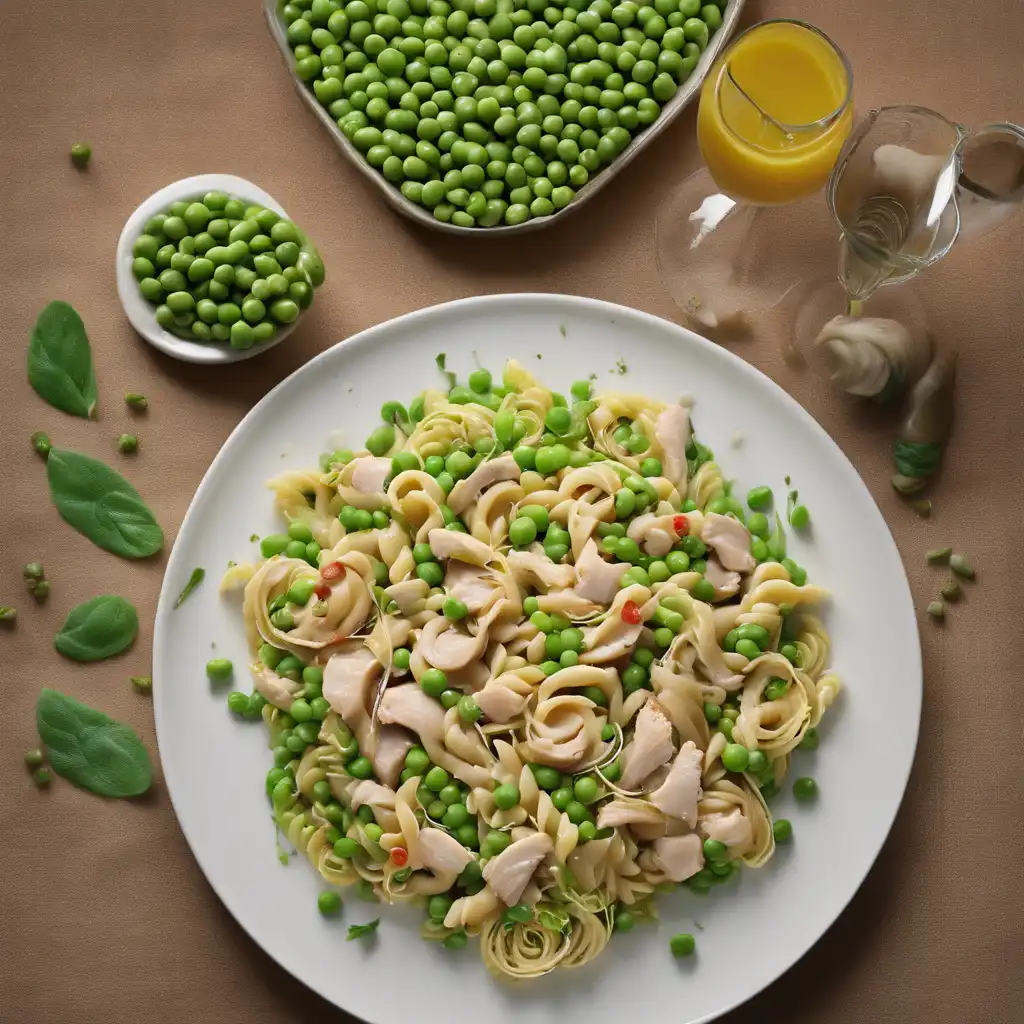 Spiral Salad with Chicken and Peas