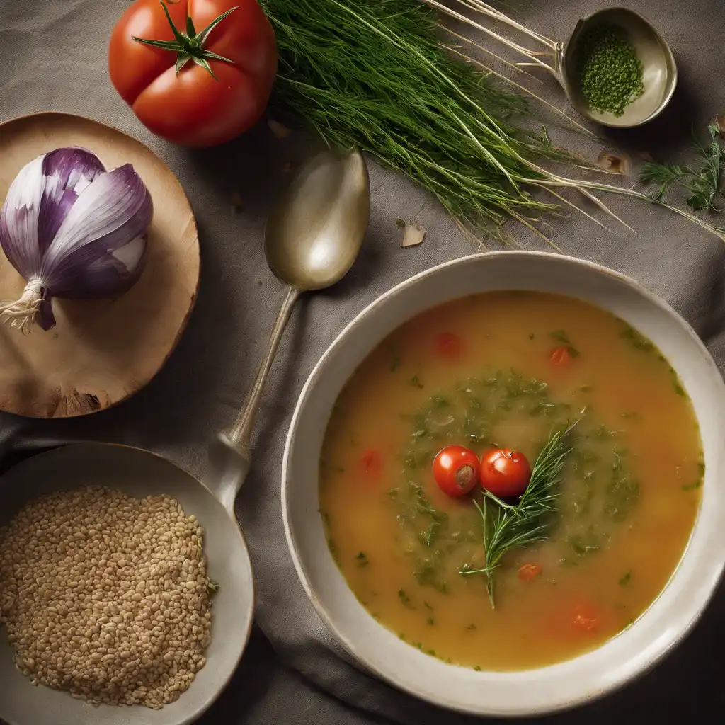 Sweet Herb and Wheat Soup