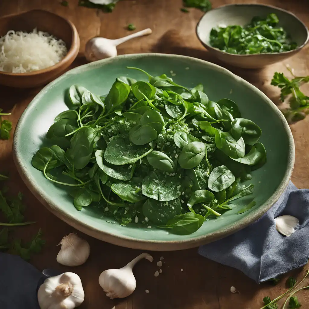 Spinach with Garlic and Parsley Salad