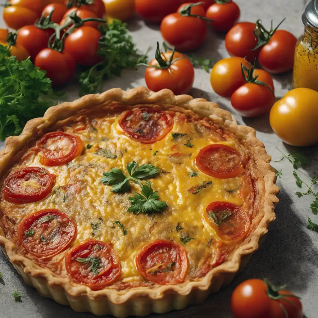 Tomato and Mustard Quiche