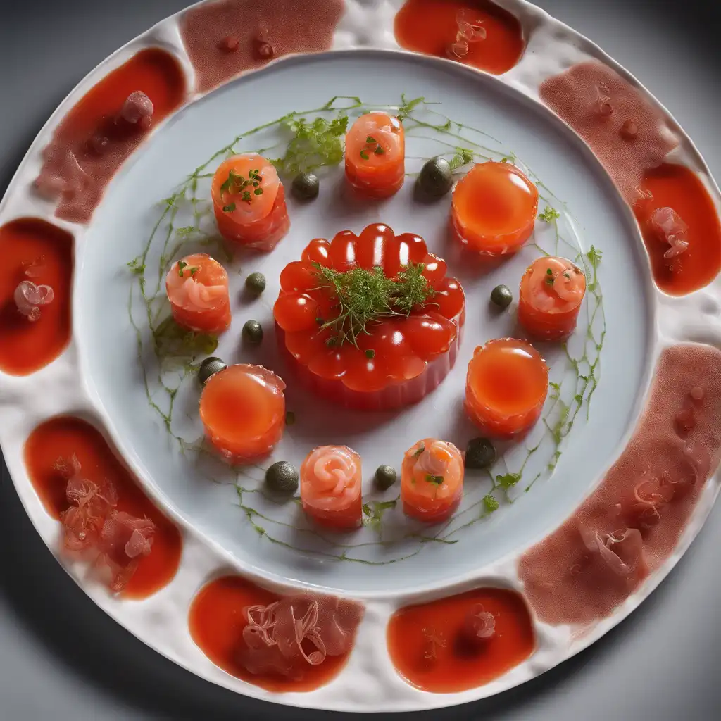 Tomato Aspic with Shrimp