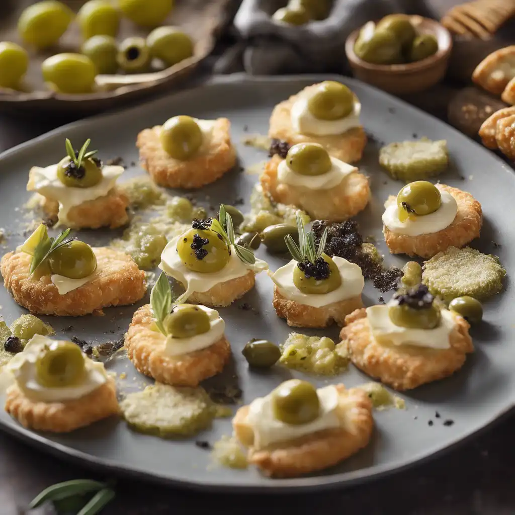 Breaded Brie with Green Olives