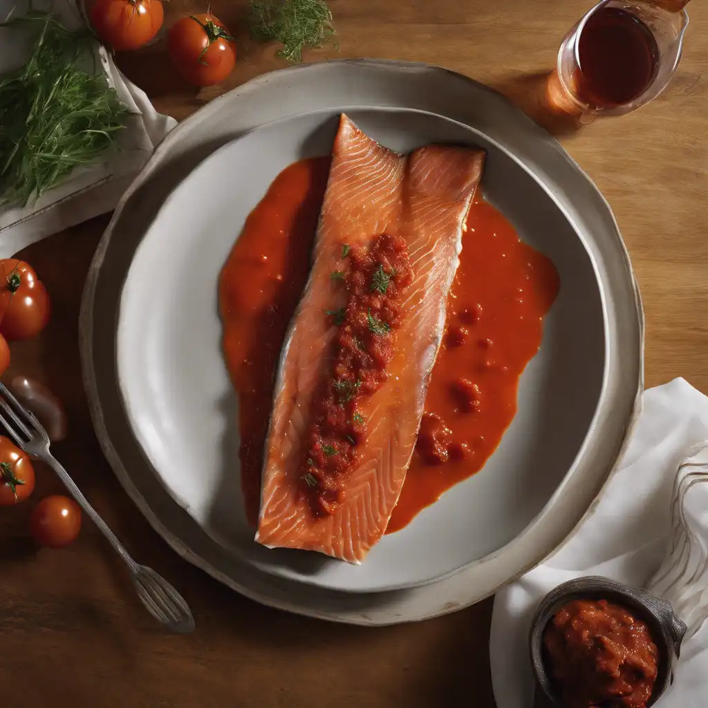 TROUT FORMS WITH TOMATO SAUCE