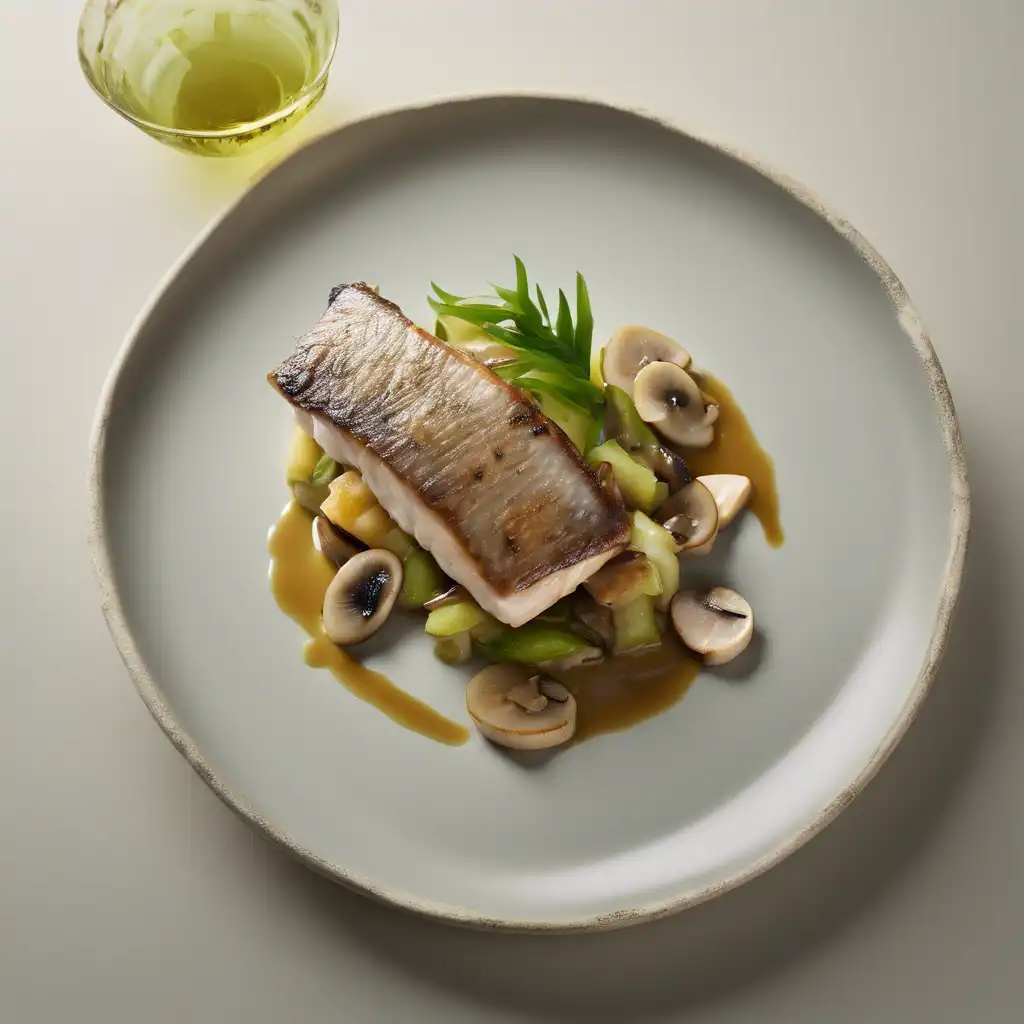 Snapper with Pickle and Mushroom