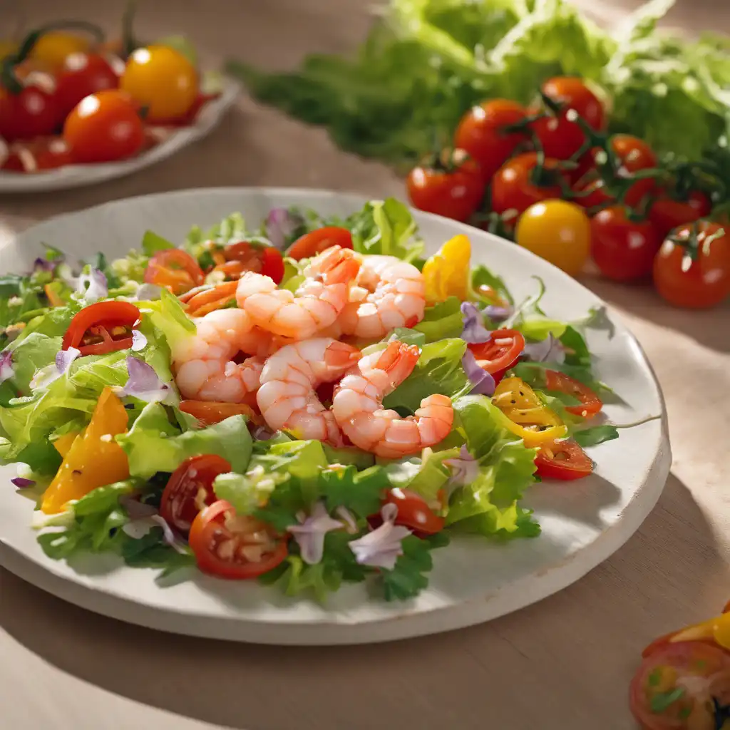 Angel's Wing and Shrimp Salad